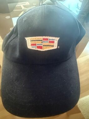 Cadillac Embroidered Logo BLACK Baseball Cap